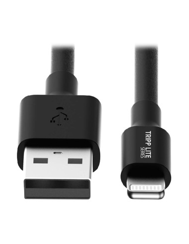 Tripp Lite M100-003-BK Cable de Sincronización y Carga USB A a Lightning, Certificado MFi - Negro, M M, USB 2.0, 0.91 m [3 pies]