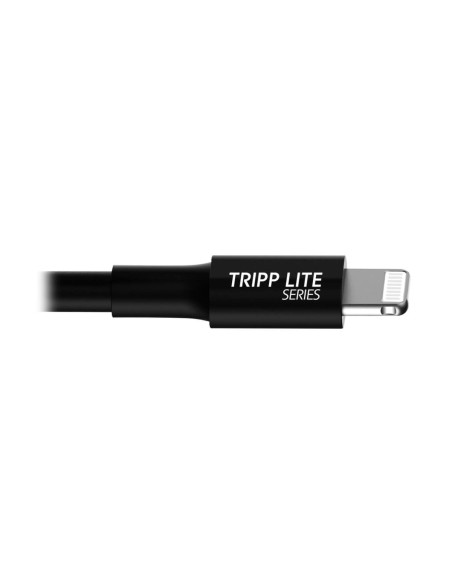 Tripp Lite M100-003-BK Cable de Sincronización y Carga USB A a Lightning, Certificado MFi - Negro, M M, USB 2.0, 0.91 m [3 pies]