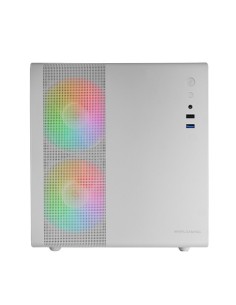 Mars Gaming MC-400, Caja Gaming Compacta Micro-ATX, Ventana Lateral Completa Cristal Templado, 3X Ventiladores FRGB 120mm,