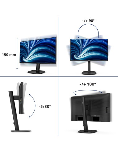 Philips 3000 series 24B2N3200J 00 pantalla para PC 60,5 cm (23.8") 1920 x 1080 Pixeles Full HD LCD Negro