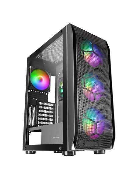 Mars Gaming MC-KX, Torre Gaming Premium E-ATX, Sistema CPU Freezer, 5 Ventiladores ARGB Ultra-silenciosos, Controladora ARGB y