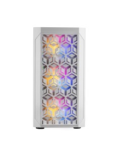 Mars Gaming MCMESHW Blanco, Caja PC Gaming, Micro ATX, Diseño Mesh Total, 3x Ventilador FRGB 2