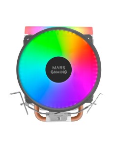 Mars Gaming MCPU33, Disipador CPU Dual FRGB, 3 Heatpipes HCT, TDP 140W, Ventilador Ultra-silencioso PWM 11 cm, Color Negro 2