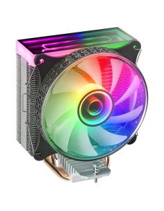 Mars Gaming MCPU-VR Negro, Disipador CPU, Doble Espejo Infinito ARGB, 4 Heatpipes HCT, TDP 180W, Ventilador Ultra-silencioso