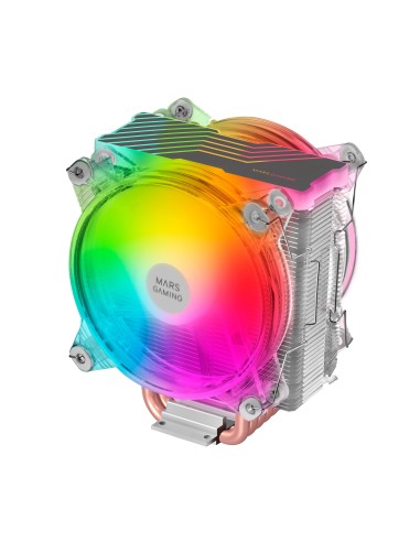 Mars Gaming Disipador CPU Triple ARGB, 6 Heatpipes HCT, TDP 220 W, 2 Ventiladores 12 cm, MCPU66
