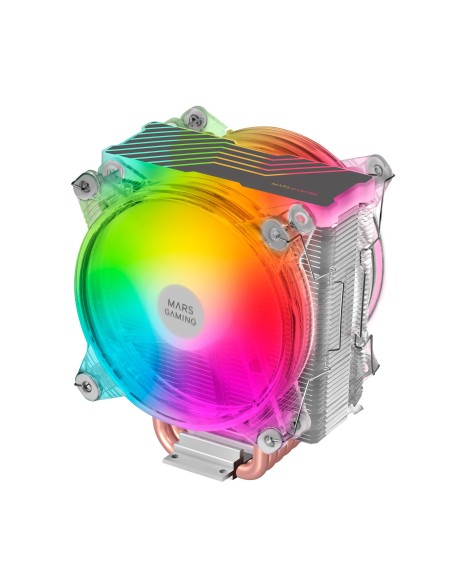 Mars Gaming Disipador CPU Triple ARGB, 6 Heatpipes HCT, TDP 220 W, 2 Ventiladores 12 cm, MCPU66