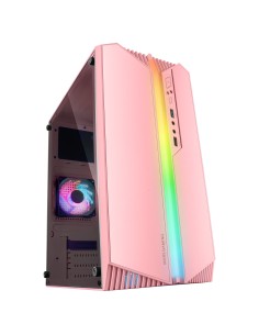 Mars Gaming MC-S1, Caja PC Compacta Gaming Micro-ATX, Iluminación ARGB 12 Modos, Ventilador FRGB, Ventana Lateral Completa RGB,
