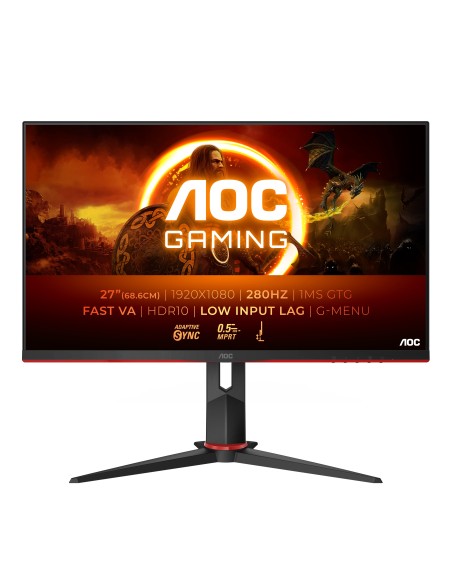 AOC G2 27G2ZN3 BK pantalla para PC 68,6 cm (27") 1920 x 1080 Pixeles Full HD LCD Negro, Rojo