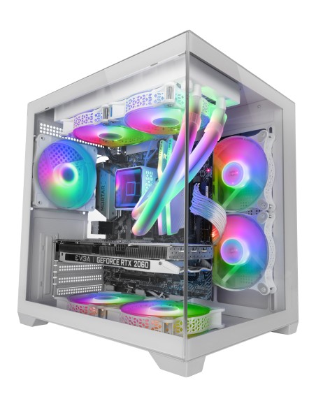 Mars Gaming MC-VIEW2W Mini Tower Blanco