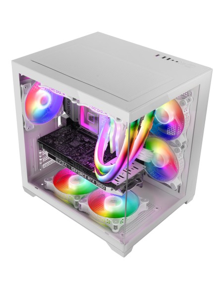 Mars Gaming MC-VIEW2W Mini Tower Blanco