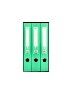 Liderpapel MD36 carpeta Caja de cartón, Cloruro de polivinilo (PVC) Negro, Verde