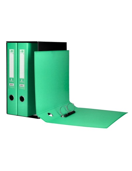 Liderpapel MD36 carpeta Caja de cartón, Cloruro de polivinilo (PVC) Negro, Verde
