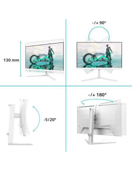 Philips Evnia 27M2N3501PA 00 pantalla para PC 68,6 cm (27") 2560 x 1440 Pixeles Quad HD LCD Blanco