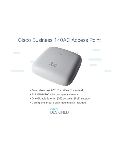 Cisco CBW140AC 867 Mbit s Blanco Energía sobre Ethernet (PoE)