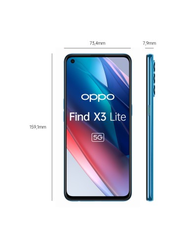 OPPO Find X3 Lite 16,3 cm (6.4") SIM doble ColorOS 11.1 5G USB Tipo C 8 GB 128 GB 4300 mAh Azul