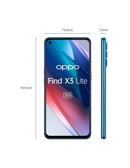 OPPO Find X3 Lite 16,3 cm (6.4") SIM doble ColorOS 11.1 5G USB Tipo C 8 GB 128 GB 4300 mAh Azul