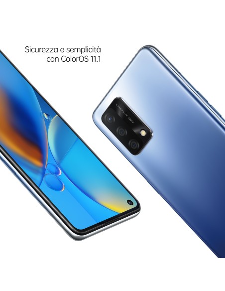 OPPO A74 16,3 cm (6.43") SIM doble ColorOS 11.1 4G USB Tipo C 6 GB 128 GB 5000 mAh Azul