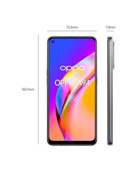 OPPO A94 5G 16,3 cm (6.43") SIM doble ColorOS 11.1 USB Tipo C 8 GB 128 GB 4310 mAh Negro