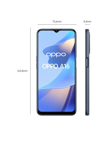OPPO A16 16,6 cm (6.52") SIM doble Android 11 4G USB Tipo C 3 GB 32 GB 5000 mAh Negro