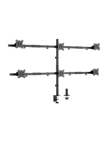Equip Soporte articulado de sobremesa para 6 monitores de 17"-32