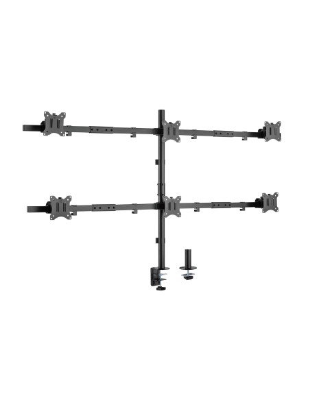 Equip Soporte articulado de sobremesa para 6 monitores de 17"-32