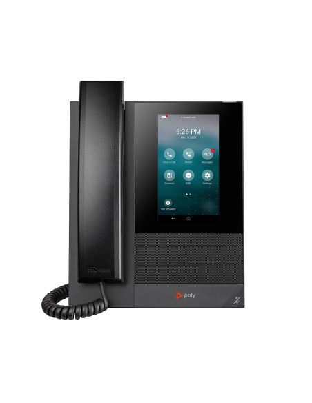 HP Poly Teléfono multimedia empresarial Poly CCX 400 con SIP abierto y habilitado para alimentación a través de Ethernet (PoE)