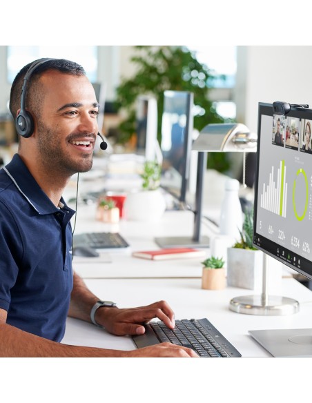 Logitech 960-001063 cámara web 3 MP 1280 x 720 Pixeles USB Gris Oscuro