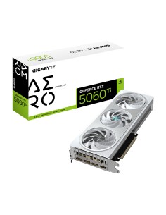 GIGABYTE GeForce RTX 5060 Ti AERO OC 16G Tarjeta Gráfica – 16 GB GDDR7, 128 bits, PCI-E 5.0, 2647MHz Frecuencia del núcleo, 3 x