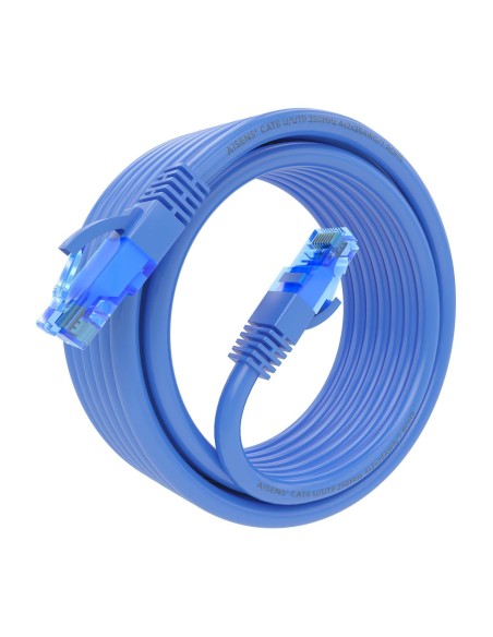 AISENS Cable De Red Latiguillo RJ45 Cat.6 UTP AWG26 CCA, Azul, 5.0 m