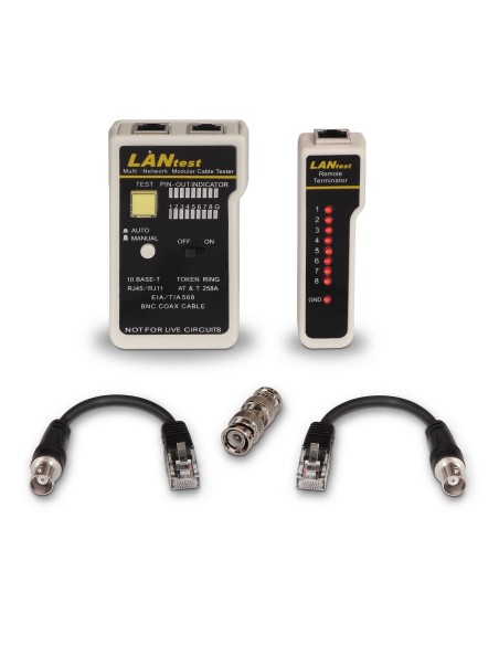 AISENS A142-0314 comprobador de cables de red Comprobador de cables UTP STP Negro, Gris