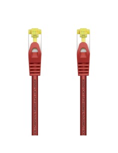 AISENS Cable De Red Latiguillo RJ45 LSZH Cat.7 600 MHz S FTP PIMF AWG26, Rojo, 1.0 m