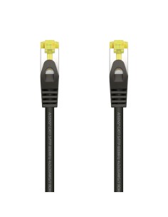 AISENS Cable De Red Latiguillo RJ45 LSZH Cat.7 600 MHz S FTP PIMF AWG26, Negro, 25 cm
