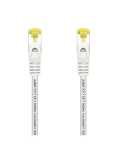 AISENS Cable De Red Latiguillo RJ45 LSZH Cat.7 600 MHz S FTP PIMF AWG26, Blanco, 2.0 m