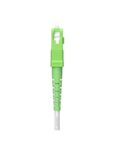 AISENS Cable Fibra Óptica Latiguillo G657A2 3.0 9 125 SMF Simplex CPR DCA LSZH, SC APC-SC APC, Blanco, 60 m