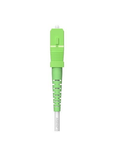AISENS Cable Fibra Óptica Latiguillo G657A2 3.0 9 125 SMF Simplex CPR DCA LSZH, SC APC-SC APC, Blanco, 60 m