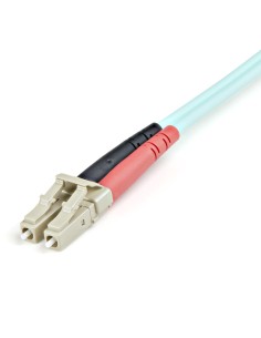 StarTech.com Cable de 1m de Fibra Óptica Multimodo OM3 LC a LC UPC - Full Duplex 50 125µm - para Redes de 100G - LOMMF VCSEL - 2