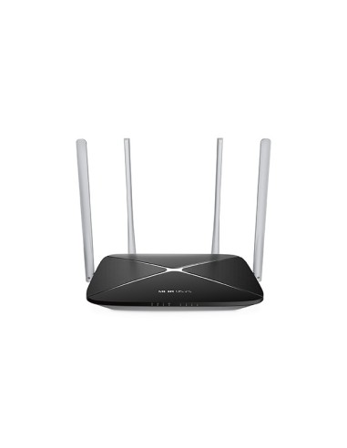 Mercusys AC12 router inalámbrico Ethernet rápido Doble banda (2,4 GHz   5 GHz) Negro