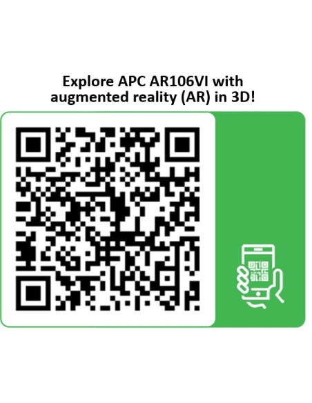 APC AR106VI armario rack 6U Bastidor de pared Negro