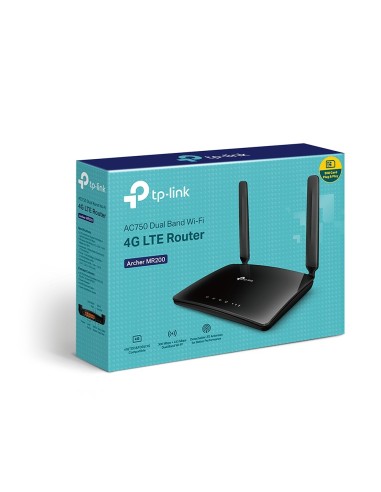 TP-Link Archer MR200 router inalámbrico Ethernet rápido Doble banda (2,4 GHz   5 GHz) 4G Negro