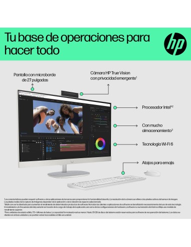 HP All-in-One 27-cr0090ns Intel® Core™ i5 i5-1335U 68,6 cm (27") 1920 x 1080 Pixeles PC todo en uno 16 GB DDR4-SDRAM 512 GB SSD