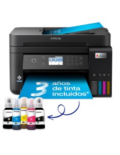 Epson EcoTank Impresora multifunción ET-3850 A4 con depósito de tinta, conexión Wi-Fi