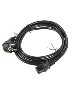 Lanberg CA-C13C-11CC-0030-BK cable de transmisión Negro 3 m C13 acoplador CEE7 7 2