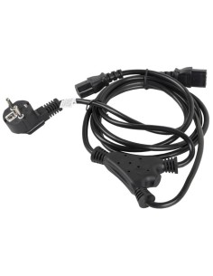 Lanberg CA-C13C-13CC-0018-BK cable de transmisión Negro 2 m C13 acoplador CEE7 7 2