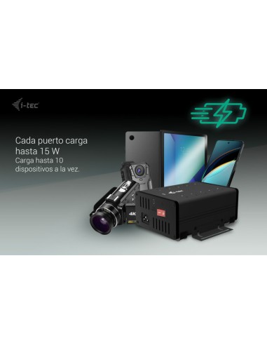 i-tec USB-C USB-A Metal Charging + data HUB, 15W per port, 10x USB-C