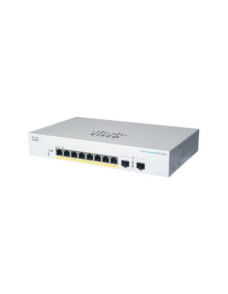 Cisco CBS220-8P-E-2G-EU switch Gestionado L2 Gigabit Ethernet (10 100 1000) Energía sobre Ethernet (PoE) Blanco