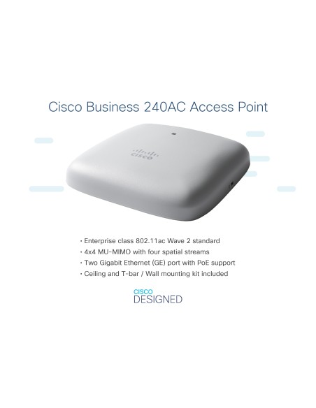 Cisco CBW240AC 1733 Mbit s Gris Energía sobre Ethernet (PoE)