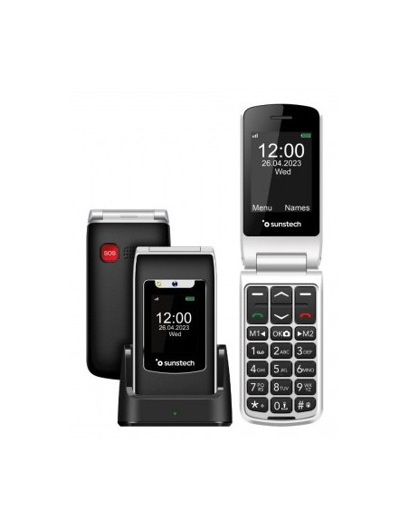 Sunstech CELT23 6,1 cm (2.4") 101 g Negro Teléfono para personas mayores