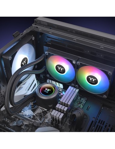 Thermaltake TT TH240 ARGB Procesador Sistema de refrigeración líquida todo en uno 12 cm Negro 1 pieza(s)