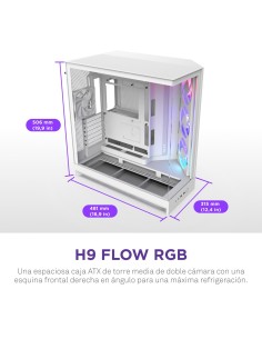NZXT H9 Flow RGB Midi Tower Blanco 2