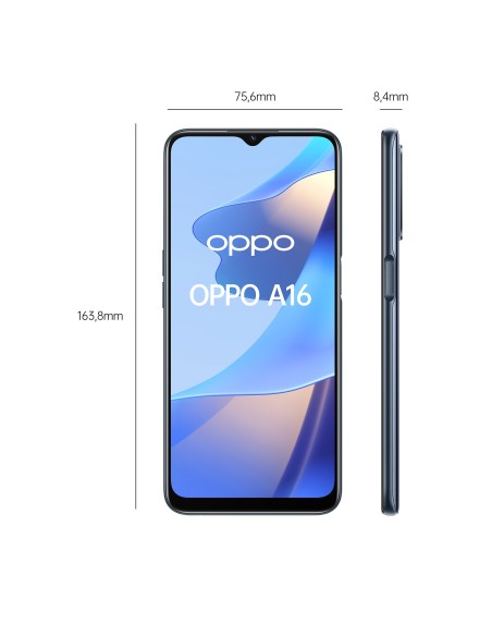OPPO A16 16,6 cm (6.52") SIM doble Android 11 4G USB Tipo C 3 GB 32 GB 5000 mAh Negro